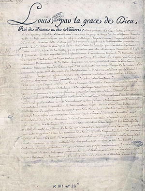 Picture of Archival Page from Edict of Toleration, 1787